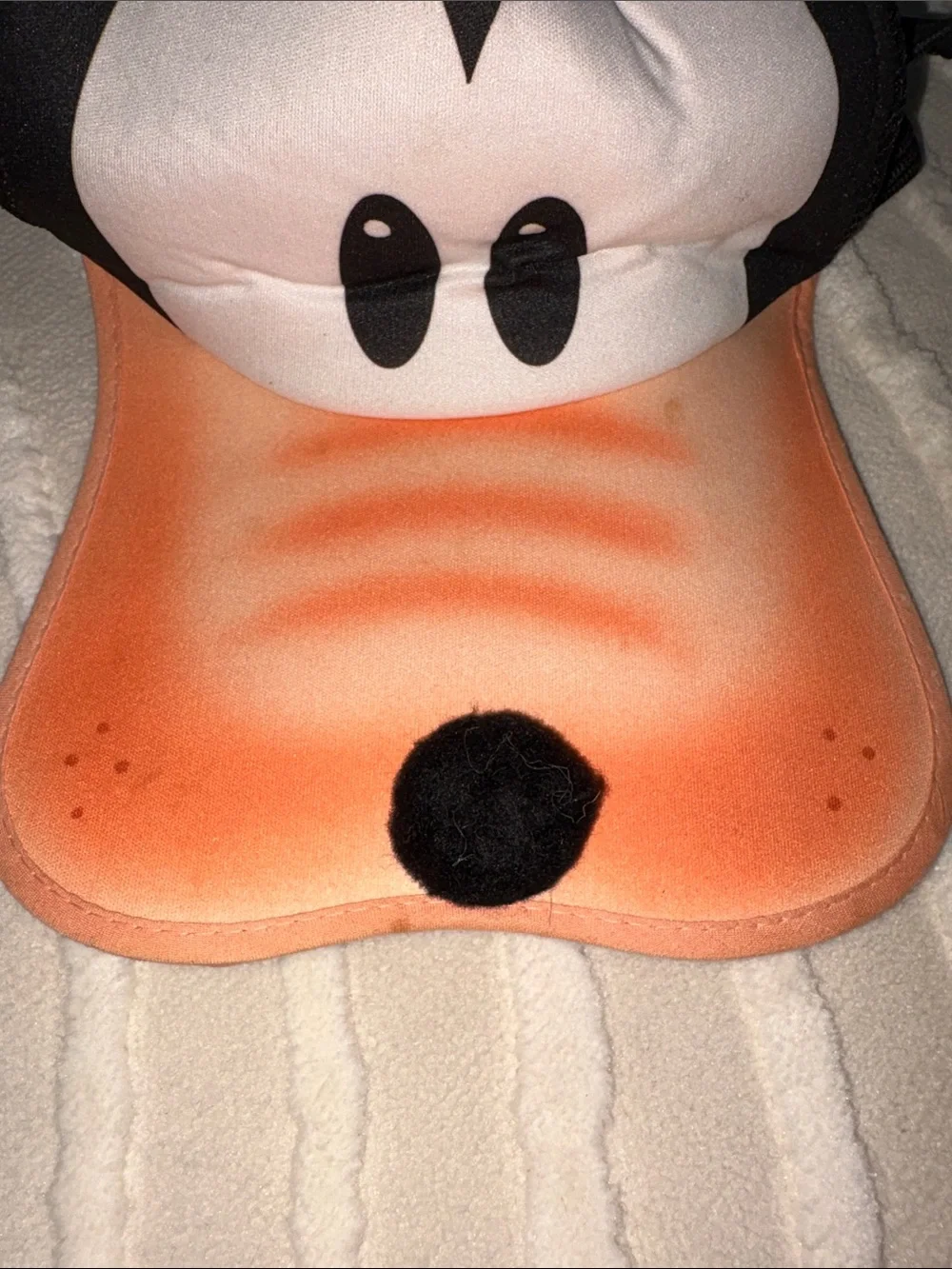 Vintage Disney Goofy Plush Character Hat - Black, Orange, White